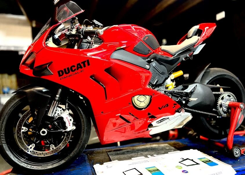 Motorcycle work at East London Motorcycles